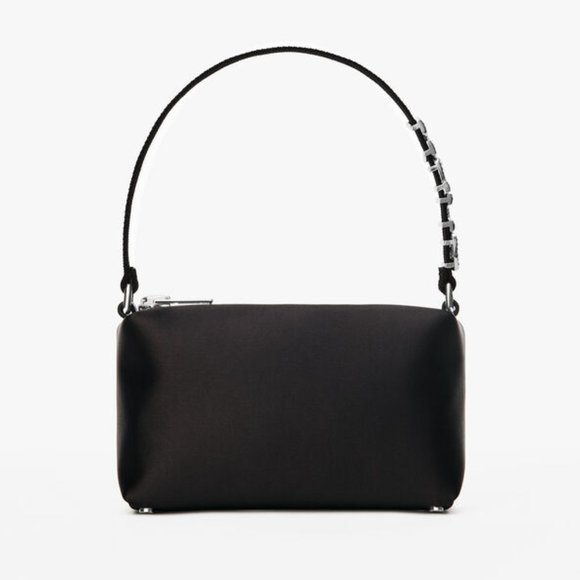 Alexander Wang heiress satin pouch with crystal logo - Picture 2 of 11